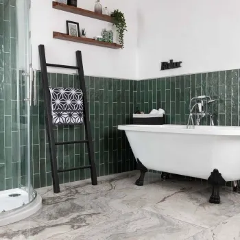 Veneto Green Gloss Rustic Wall Tiles | Walls and Floors