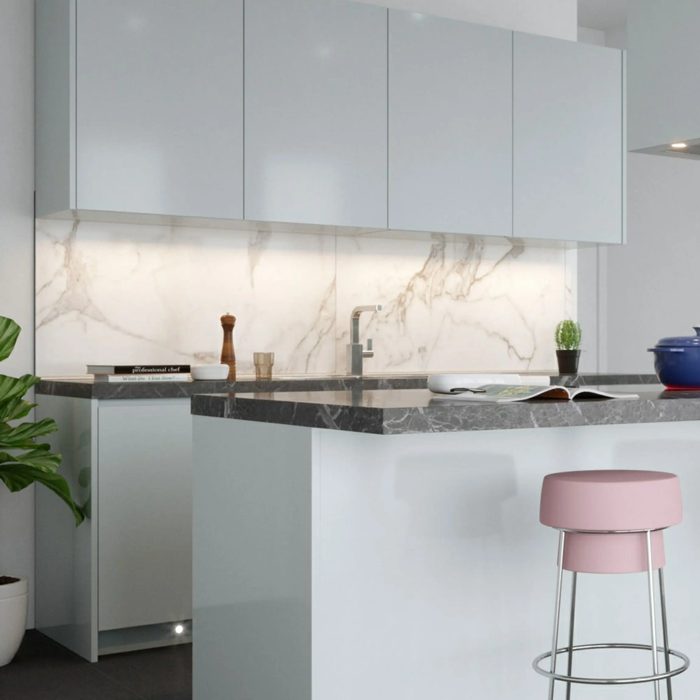 Cappella White Polished Marble Effect 1200x600 Wall and Floor Tiles