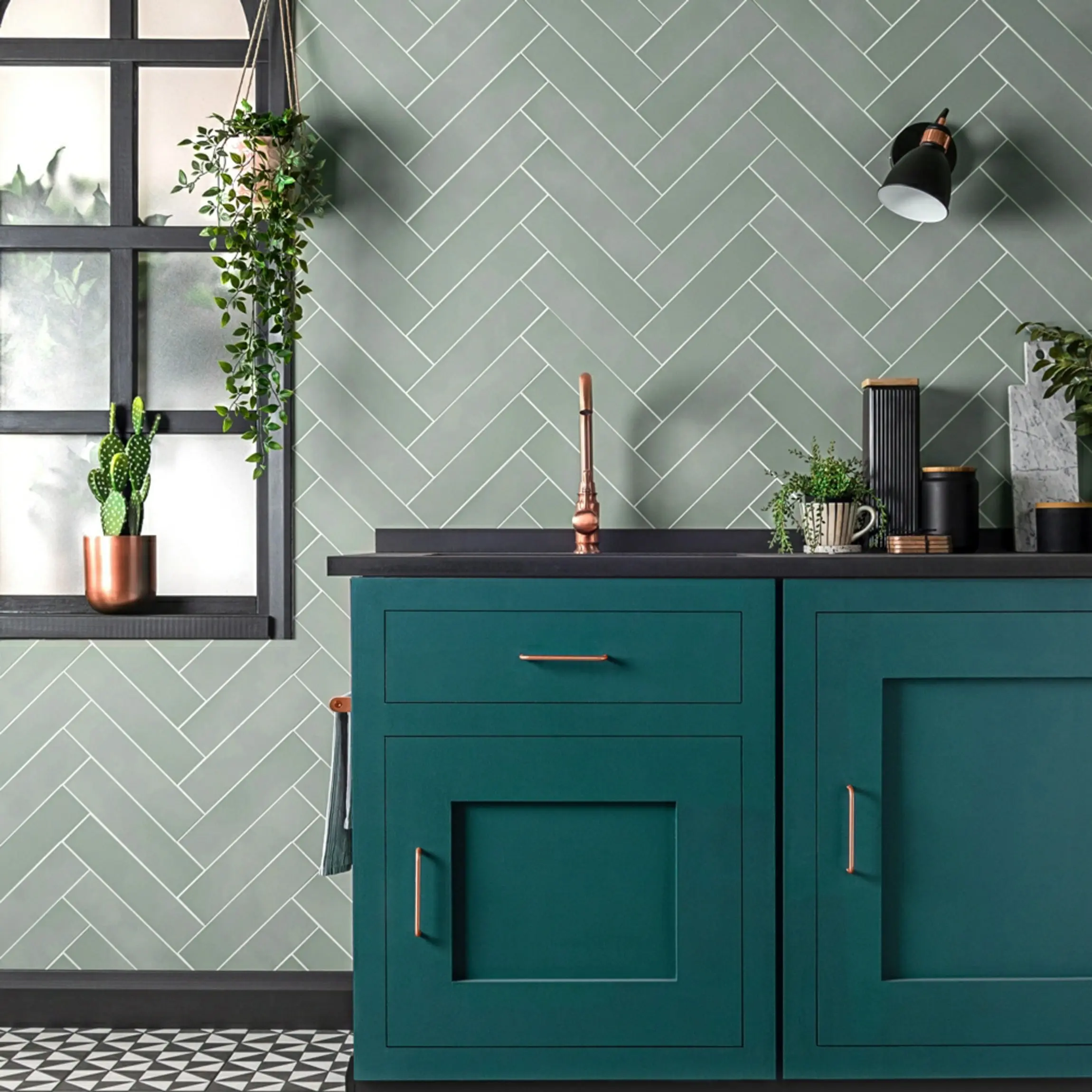 Detroit Green Brick Tiles