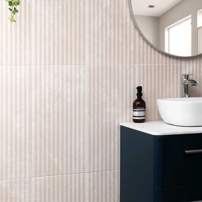 Clovelly Cream Decor Marble Effect Matt Wall Tiles