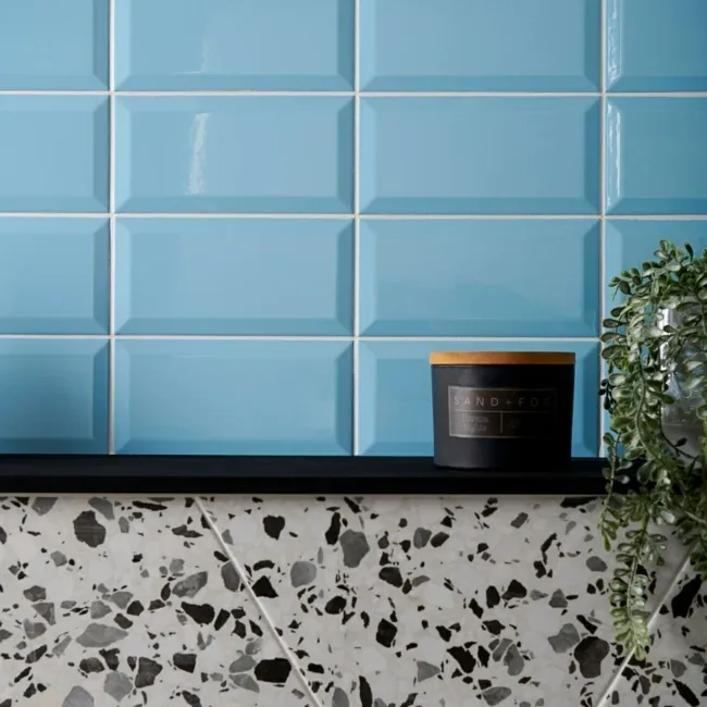 Euston Rectangular Gloss Blue Metro Tiles