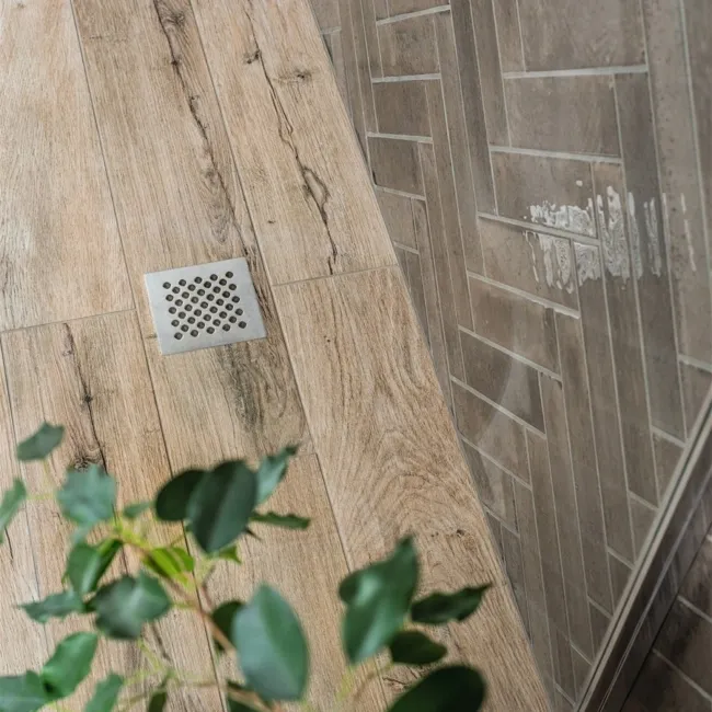 Muniellos Oak Anti-Slip Brown Wood Effect Porcelain Wall and Floor Tiles