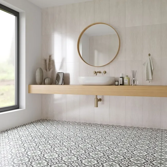 Clovelly Cream Marble Effect Gloss Wall Tiles