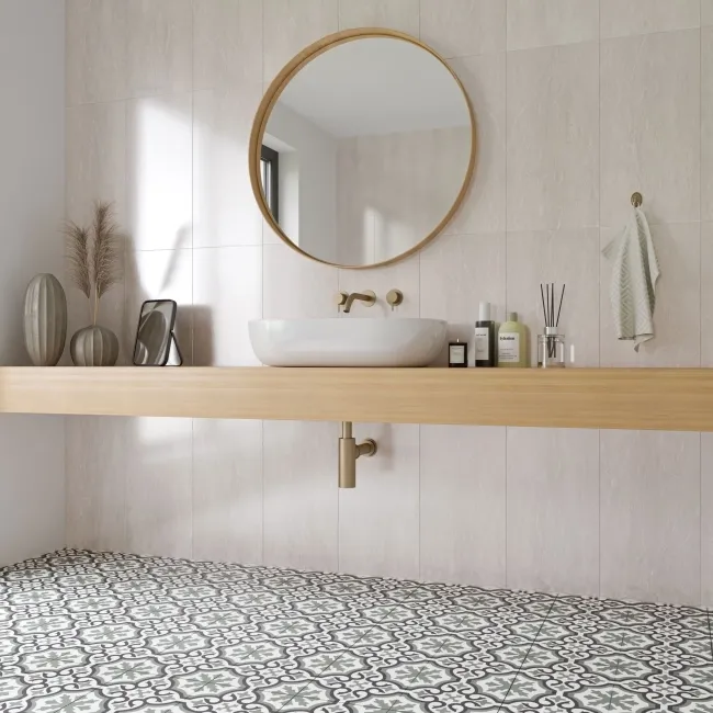 Clovelly Cream Marble Effect Gloss Wall Tiles