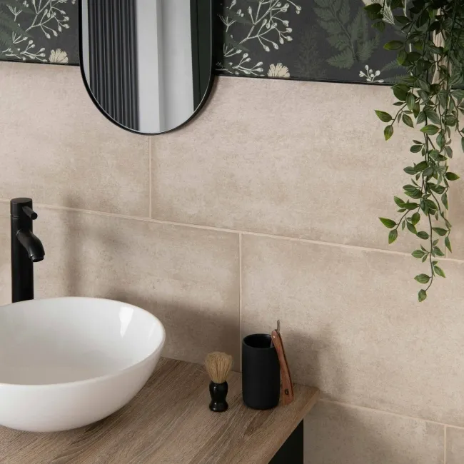 Samphire Beige Matt Stone Effect Wall And Floor Tiles