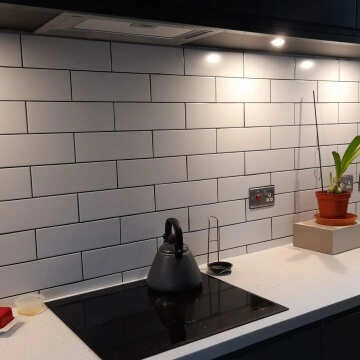 Rhian Blanco White Ceramic White Matt Brick Wall Tiles