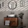Brixton Taupe Grey Striped Matt Pattern Wall Tiles