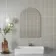 Flat Marble Arch Gloss Grey Metro Wall Tiles