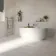 Foil Cloud White Large Metallic Stone Effect 1200x600 Tiles