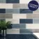 Rustic Cedar Blue Ceramic Gloss Metro Wall Tiles