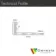 White 8mm PVC Straight Edge Tile Trim
