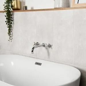 Cimento Light Grey Concrete Effect 300x600 Wall and Floor Tile