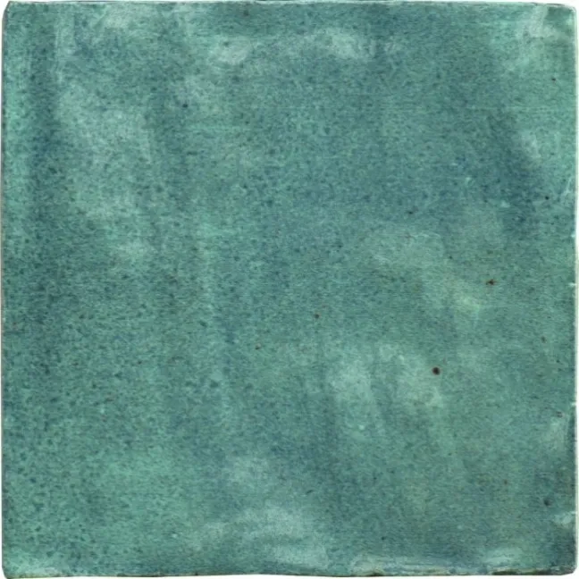 Zellige Mini Aqua Square Gloss Wall Tiles
