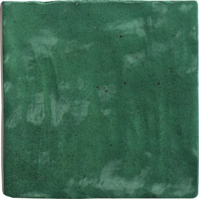 Zellige Mini Green Square Gloss Wall Tiles