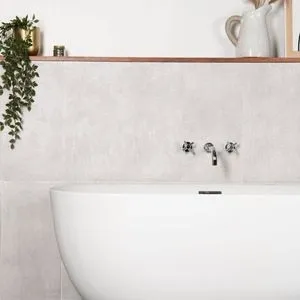 Cimento Light Grey Concrete Effect 300x600 Wall and Floor Tile