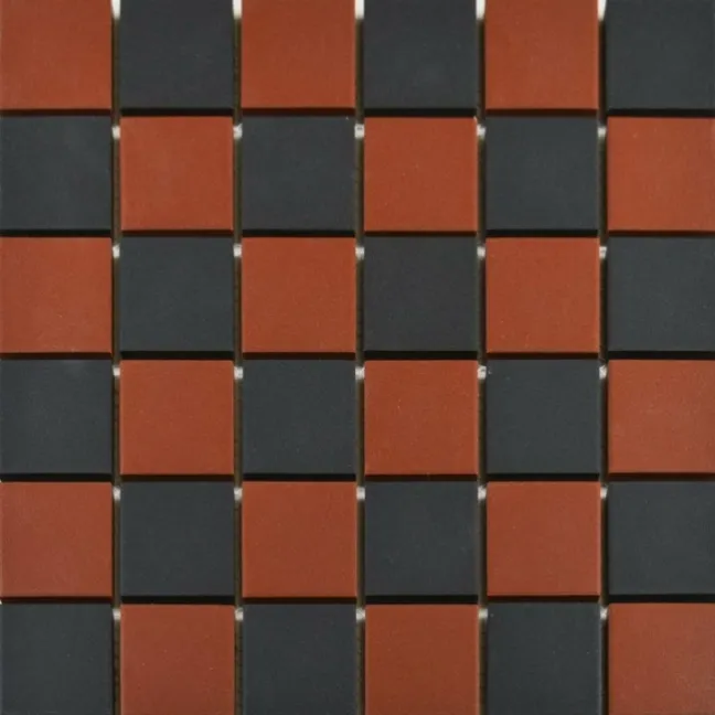 Churchill Crimson & Midnight Chequer Mosaic Tiles
