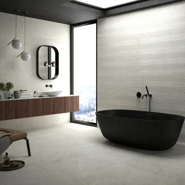 Clifton Grey Matt Stone Effect Floor Tiles