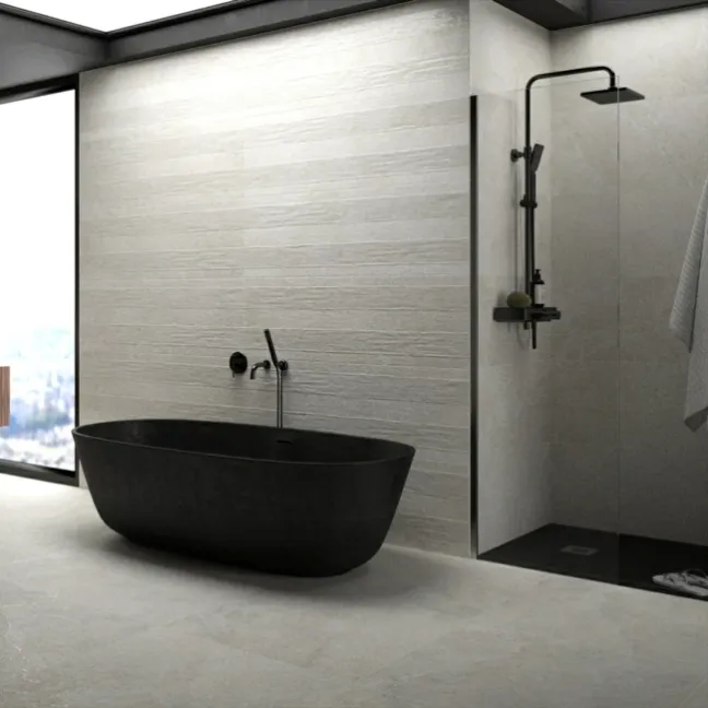 Clifton Grey Matt Stone Effect Floor Tiles