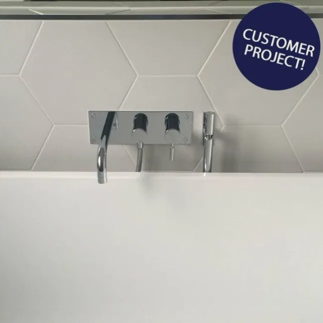 Aspect White Hexagon Tiles