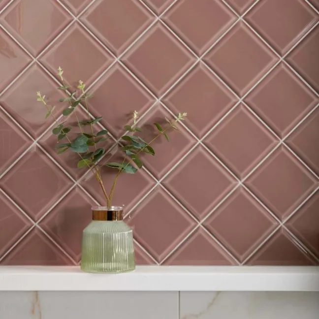 Capsule® Taupe Gloss Bevelled 150x150 Wall Tiles