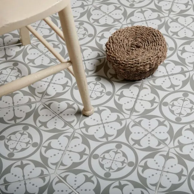 Kendal Hexagon Grey Satin Pattern Wall and Floor Tiles