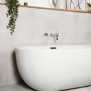 Cimento Light Grey Concrete Effect 300x600 Wall and Floor Tile