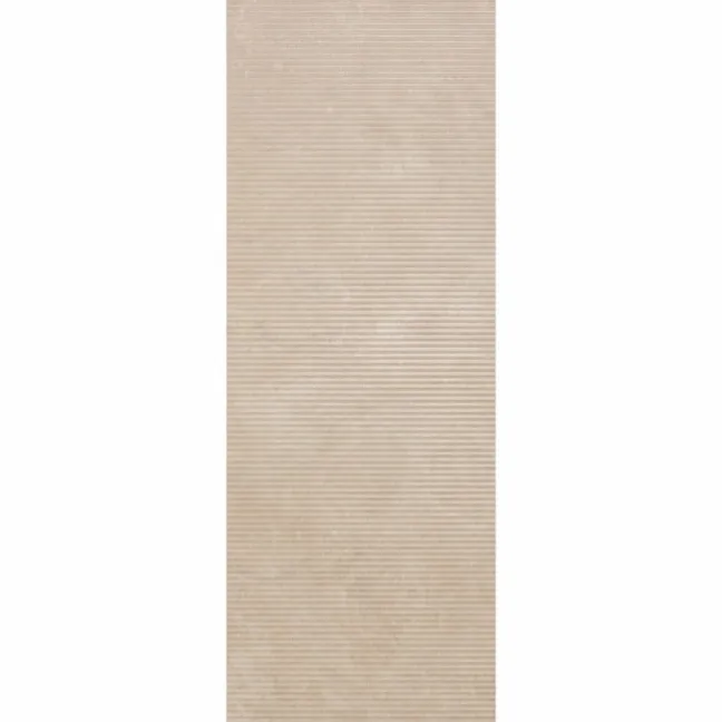 Vesta Beige Fluted Matt Travertine Effect Wall Tiles