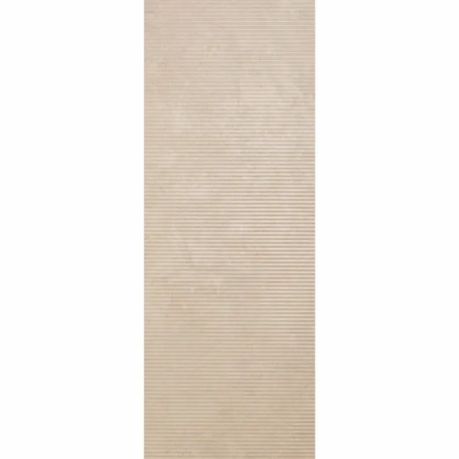 Vesta Beige Fluted Matt Travertine Effect Wall Tiles