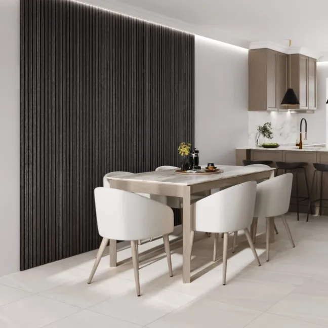 Trepanel® Chevron Noir Black Acoustic Wood Wall Panels