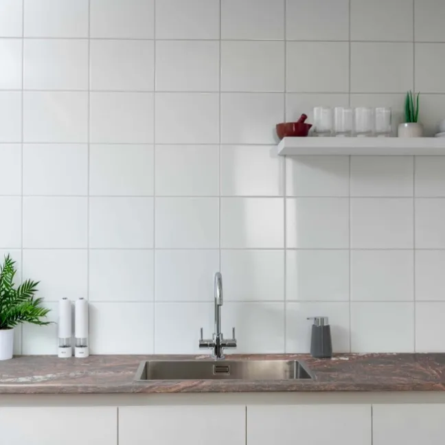Crystal White Gloss Flat 250x200 Ceramic Wall Tiles