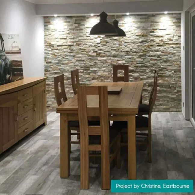 Ledgestone Ice White Split Face Slate 300x150 Tiles