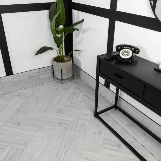 Friston White Oak Wood Effect Porcelain Floor Tiles