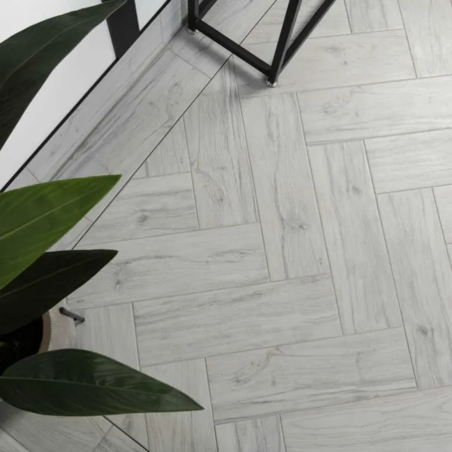 Friston White Oak Wood Effect Porcelain Floor Tiles