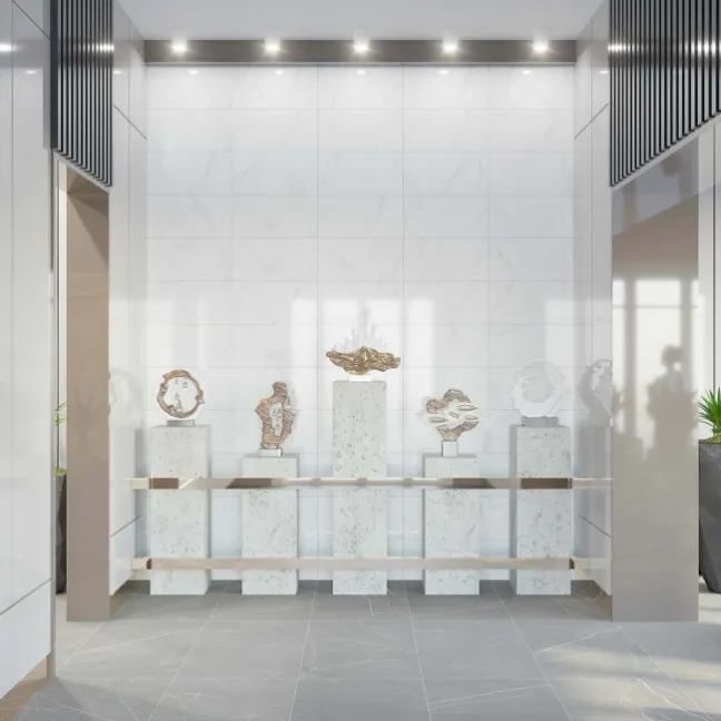 Hera White Gloss Carrara Marble Effect Wall Tiles 
