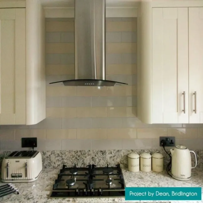 Linear Light Grey Gloss Brick Ceramic Wall Tiles