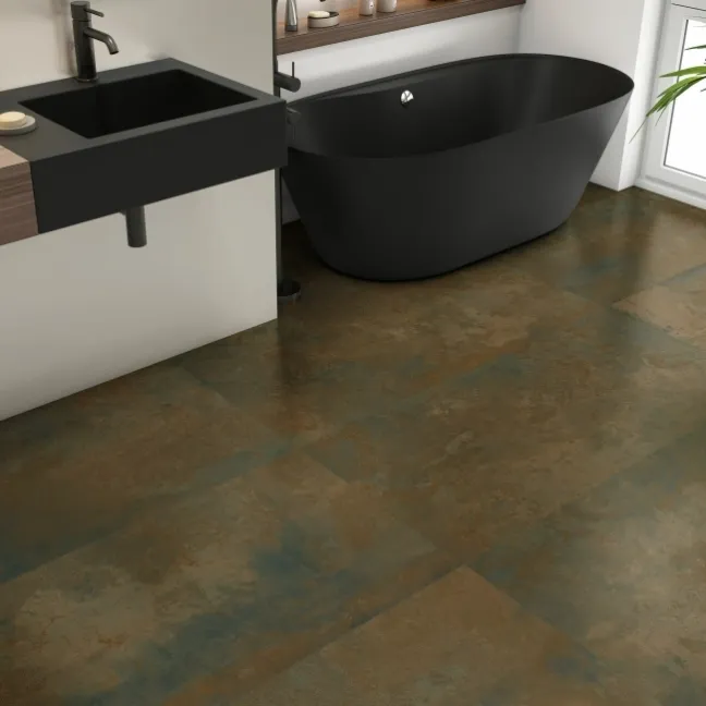 Foil Rust Brown Large Metallic Stone Effect 1200x600 Tiles
