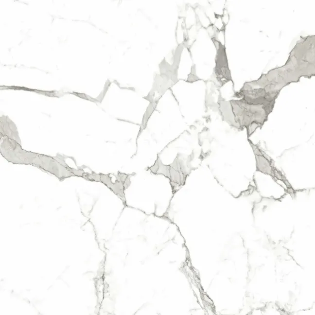 Modern Statuario Polished Marble Effect Tiles 600x600