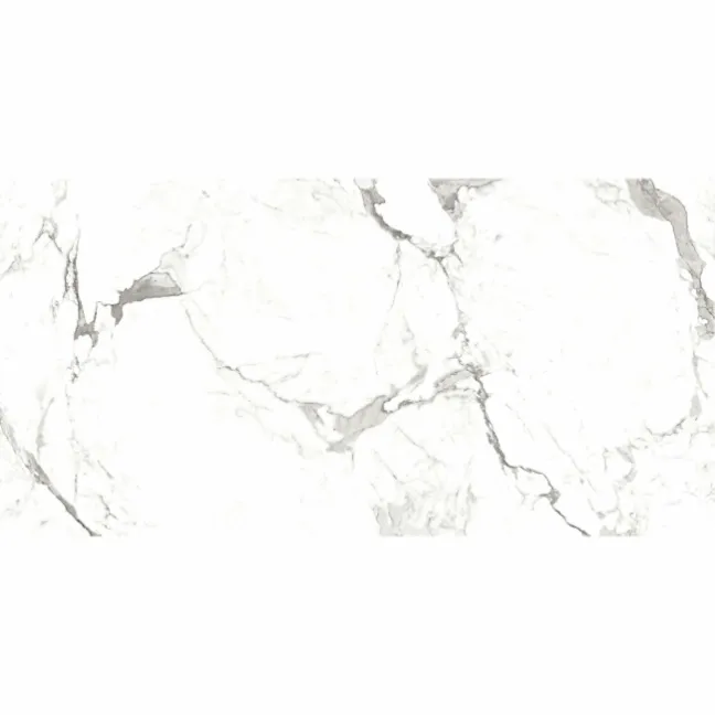 Modern Statuario White Matt Marble Effect Tiles 600x300