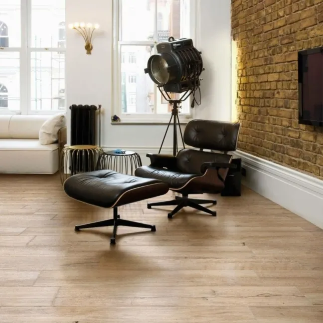 Muniellos Honey Oak Wood Effect Porcelain Floor Tiles 900x150