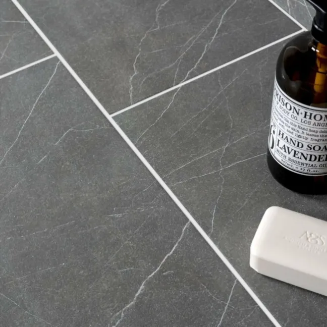 Chalkstone Ash Grey Matt Stone Effect Wall And Floor Tiles