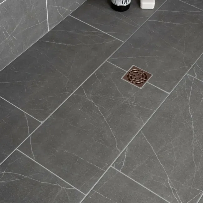 Chalkstone Ash Grey Matt Stone Effect Wall And Floor Tiles