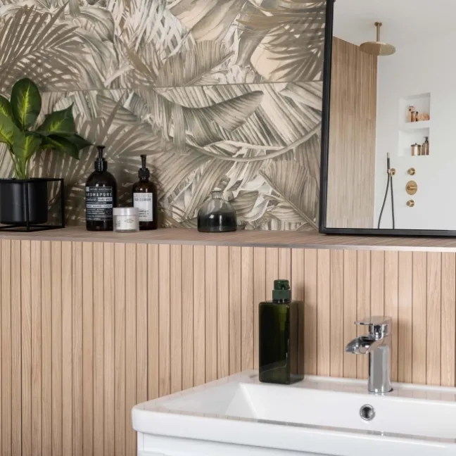 Nature's Way Botanical Green Matt Pattern Wall Tiles