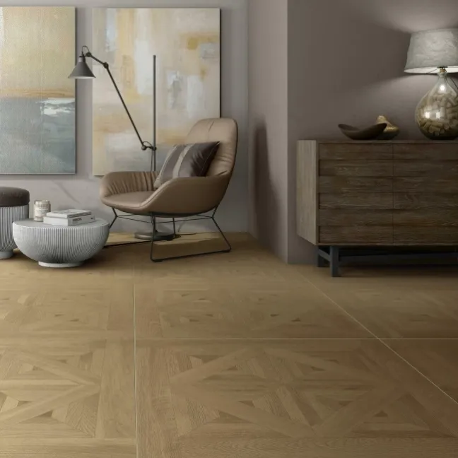Galloway Oak Brown Matt Parquet Wood Effect Floor Tiles