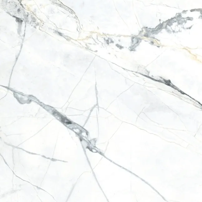 Olympia White Porcelain Marble Effect Polished Wall and Floor Tiles