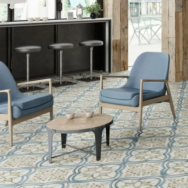 Cynosure Antique Multicolour Matt Patterned Floor Tiles