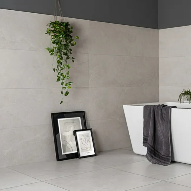 Clifton Grey Matt Stone Effect Floor Tiles