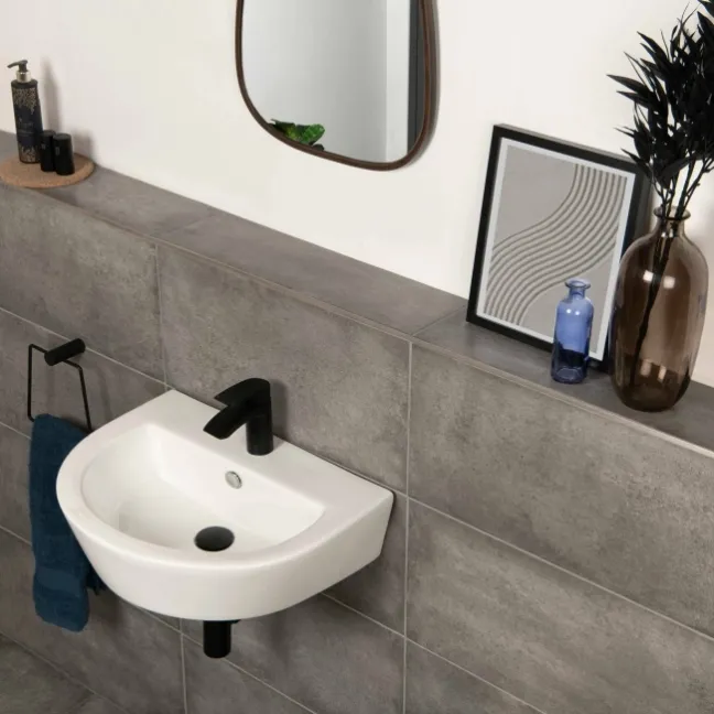 Samphire Dark Grey Matt Stone Effect Wall And Floor Tiles