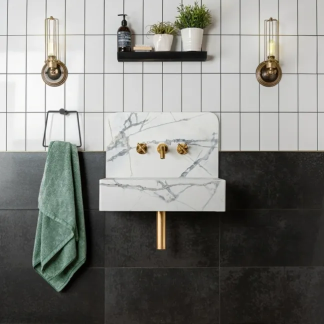 Cosmic Night Black Metallic Stone Effect Wall and Floor Tiles