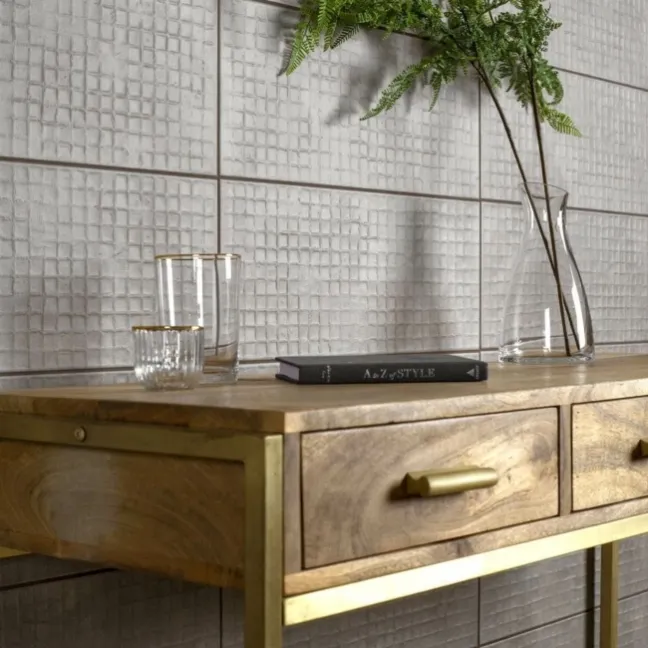 Stucco Grey Matt Stone Effect 3D Decor Wall Tiles