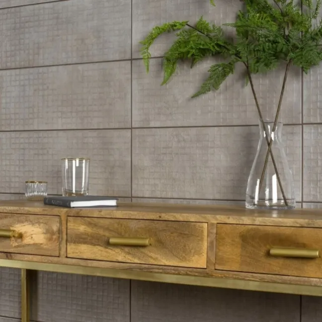 Stucco Grey Matt Stone Effect 3D Decor Wall Tiles